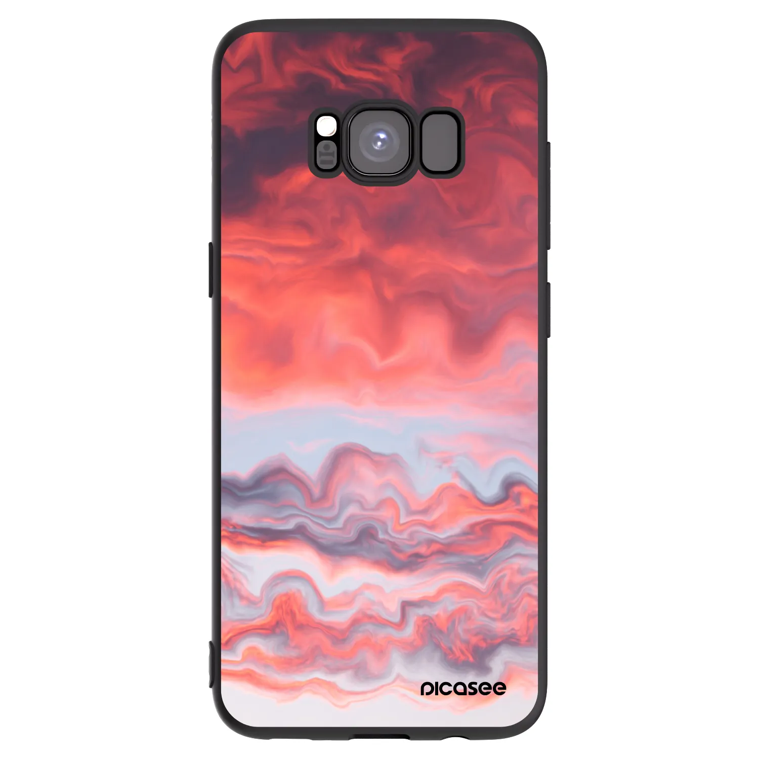 Picasee Μαύρη θήκη σιλικόνης για Samsung Galaxy S8 G950F - Sunset