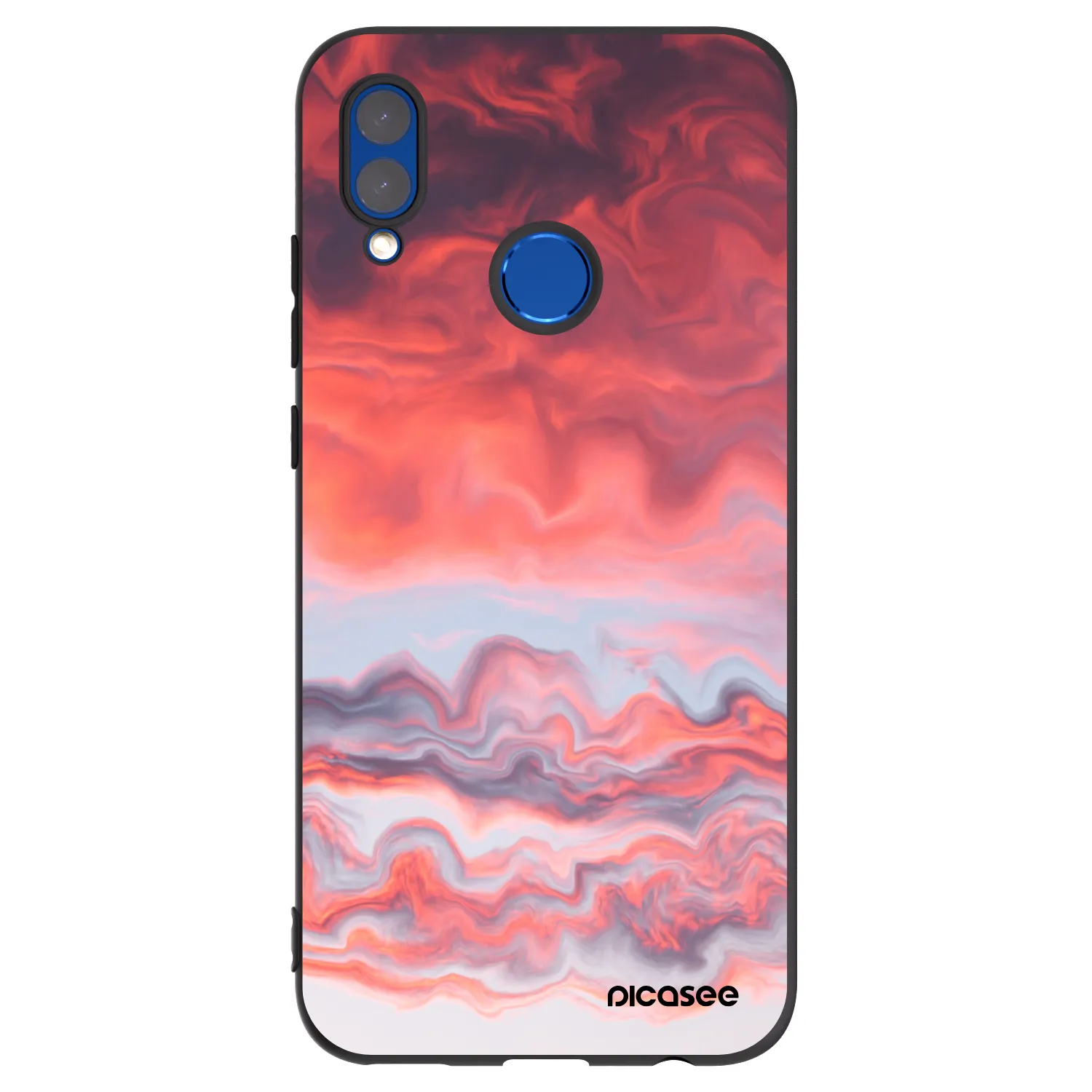 Picasee Μαύρη θήκη σιλικόνης για Huawei P Smart 2019 - Sunset