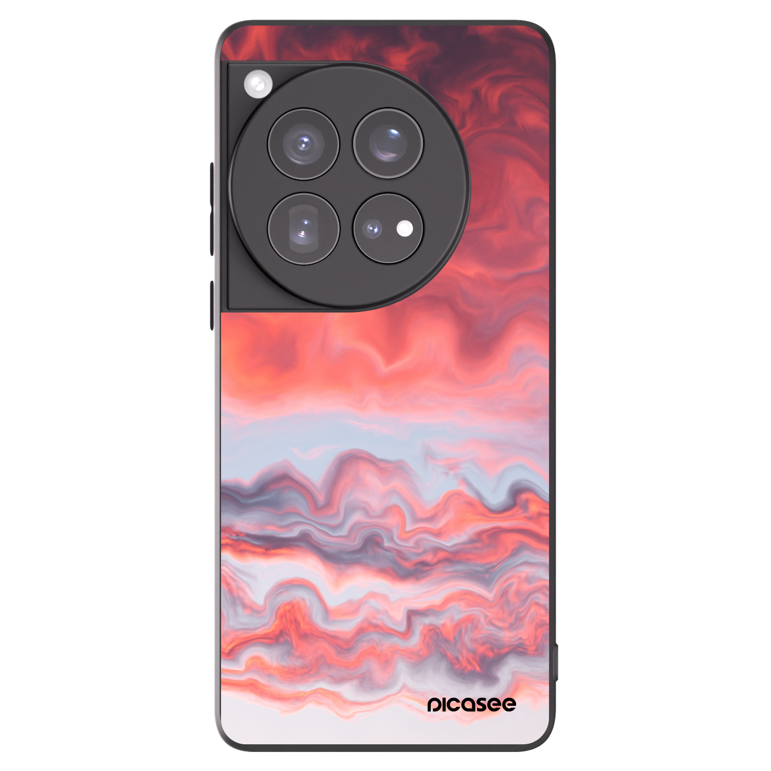 Picasee Μαύρη θήκη σιλικόνης για OnePlus 12 5G - Sunset