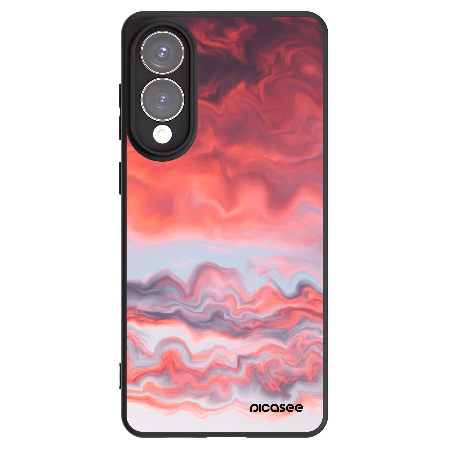Picasee Μαύρη θήκη σιλικόνης για Samsung Galaxy S25 Edge 5G - Sunset