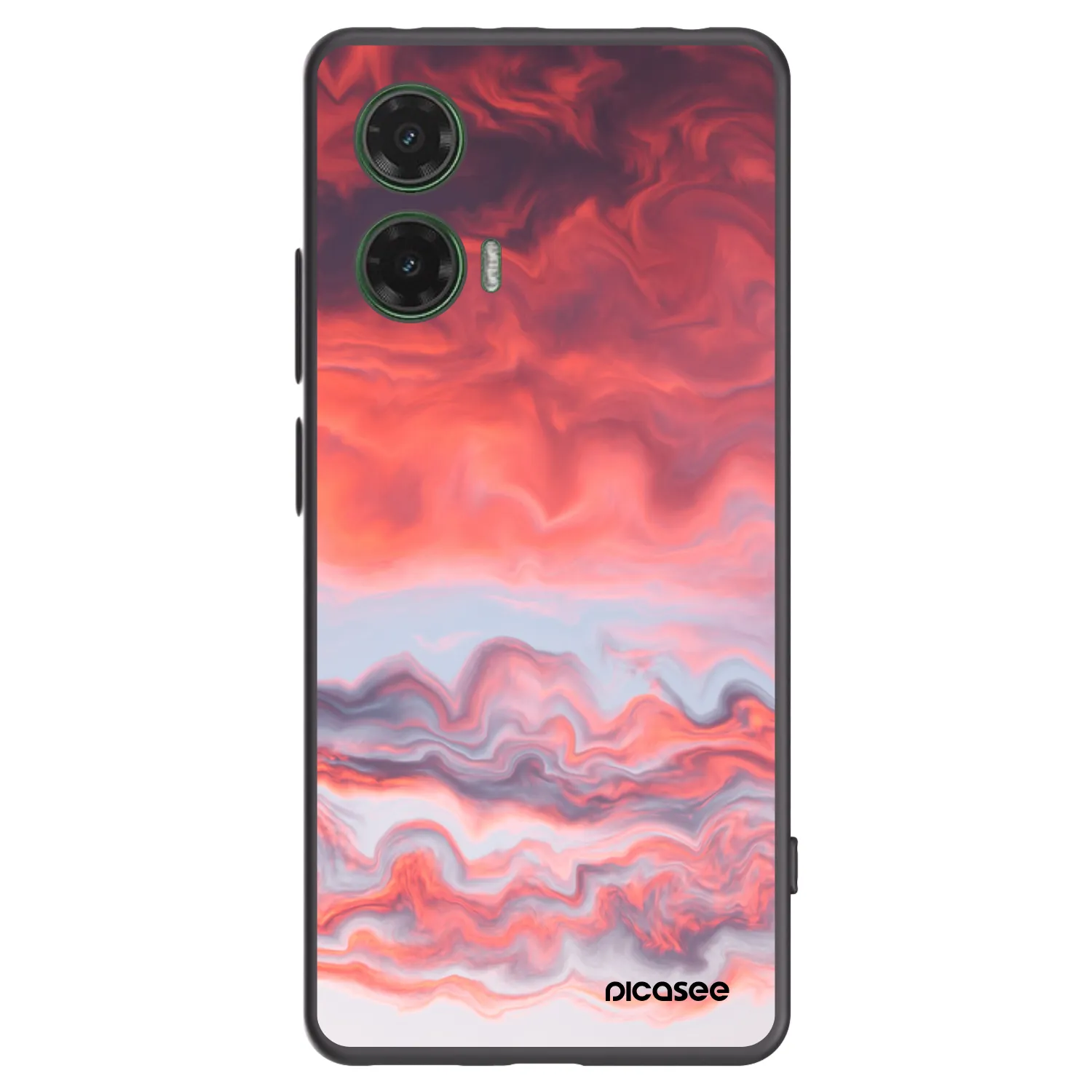 Picasee Μαύρη θήκη σιλικόνης για Motorola Moto G35 5G - Sunset