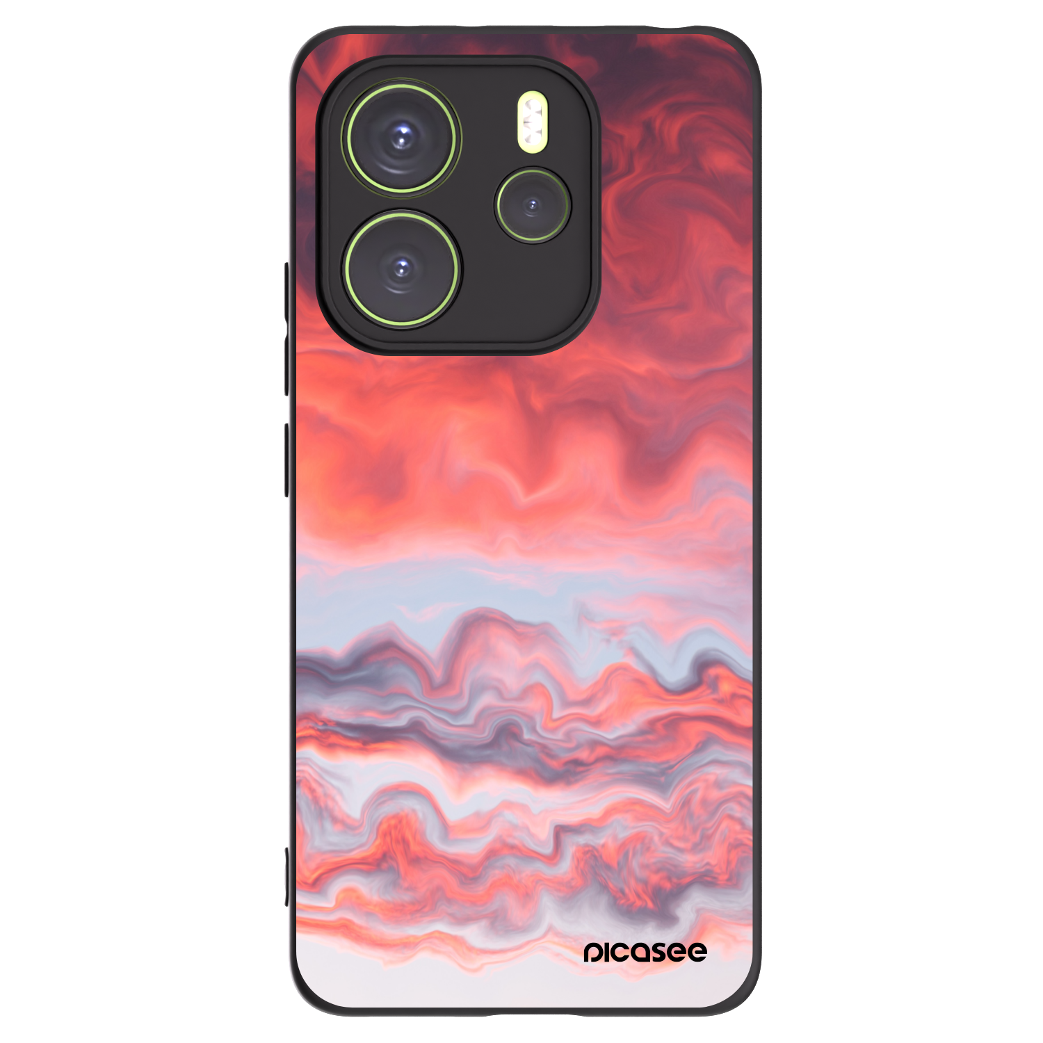 Picasee Μαύρη θήκη σιλικόνης για Xiaomi Redmi Note 14 4G - Sunset