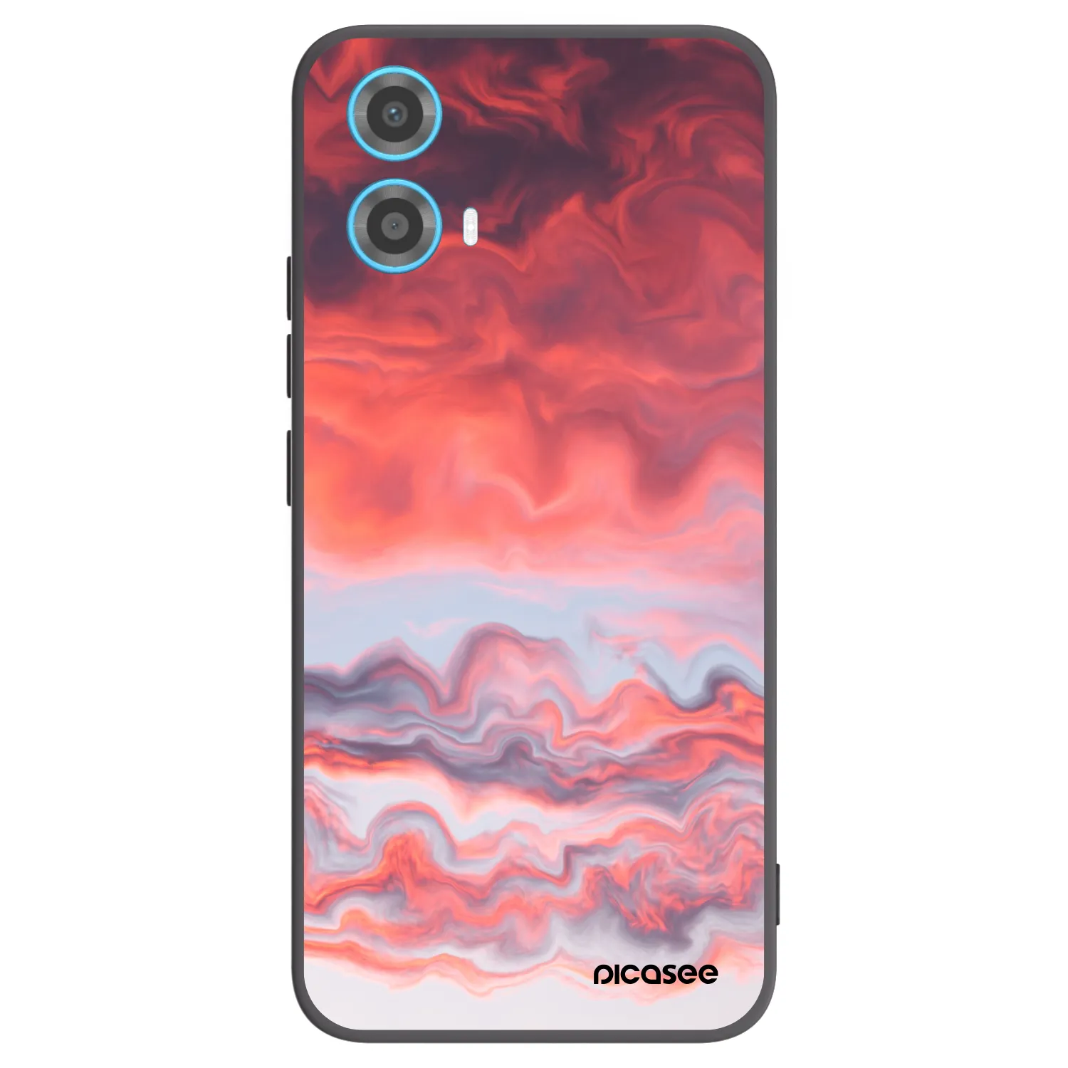 Picasee Μαύρη θήκη σιλικόνης για Motorola Moto G34 5G - Sunset