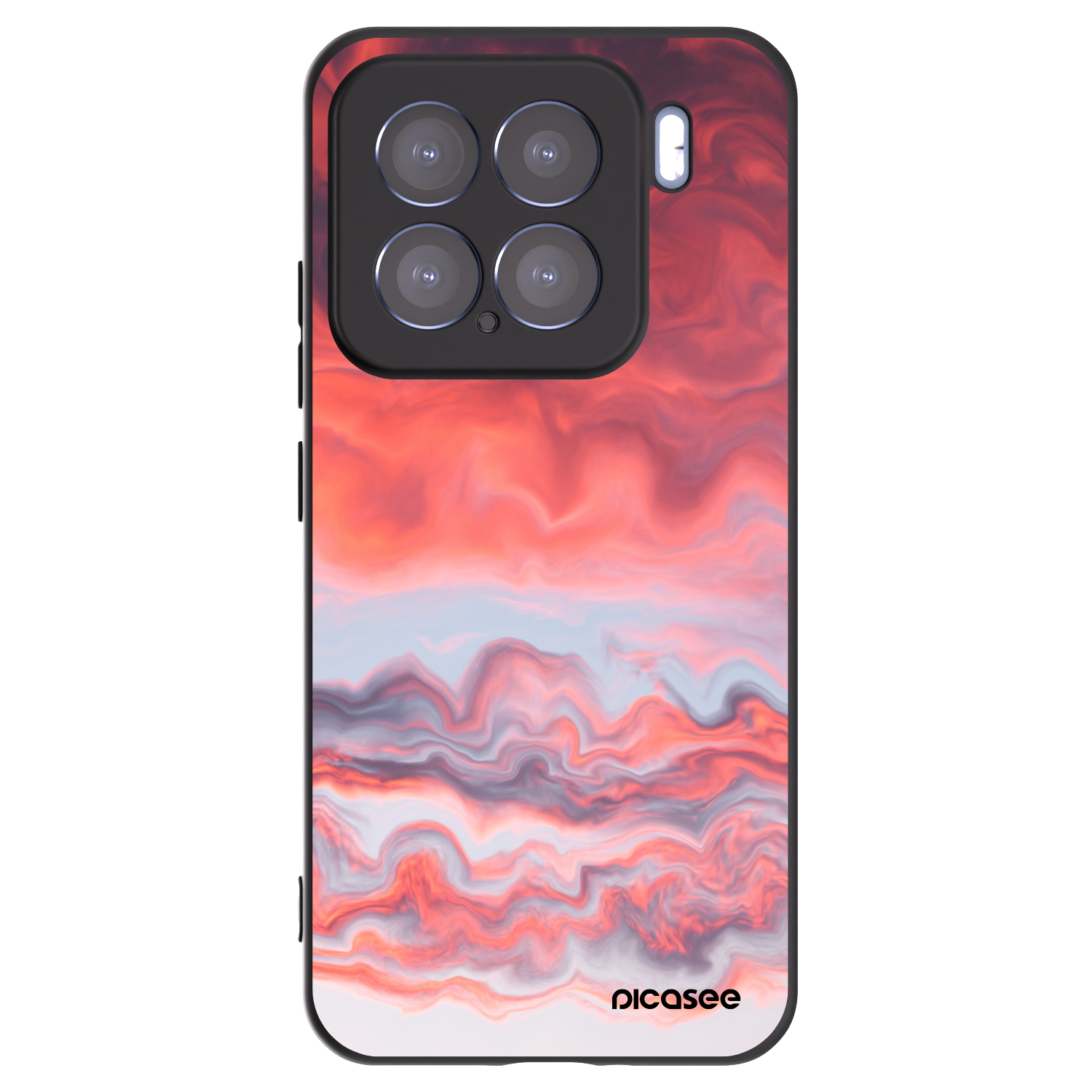 Picasee Μαύρη θήκη σιλικόνης για Xiaomi 15 - Sunset