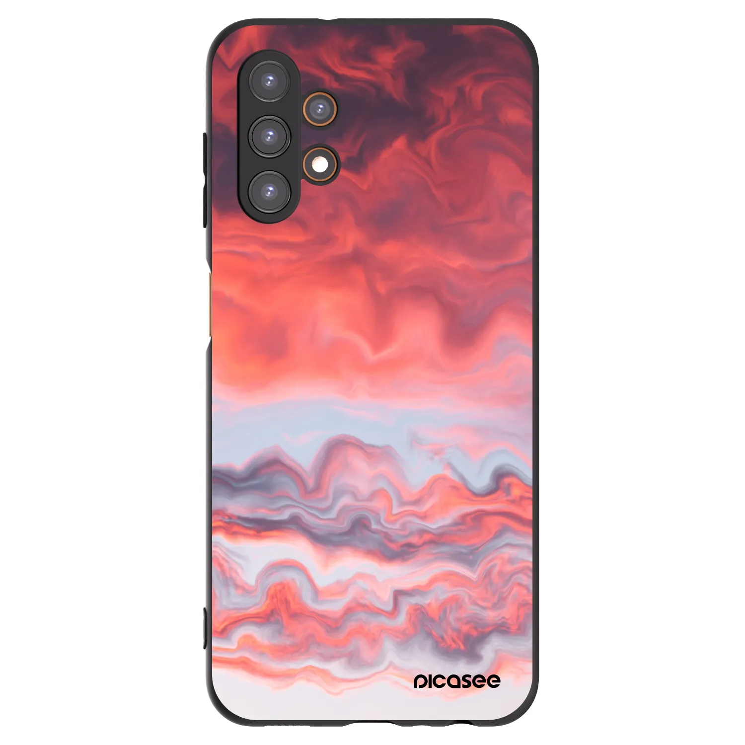 Picasee Μαύρη θήκη σιλικόνης για Samsung Galaxy A13 5G - Sunset