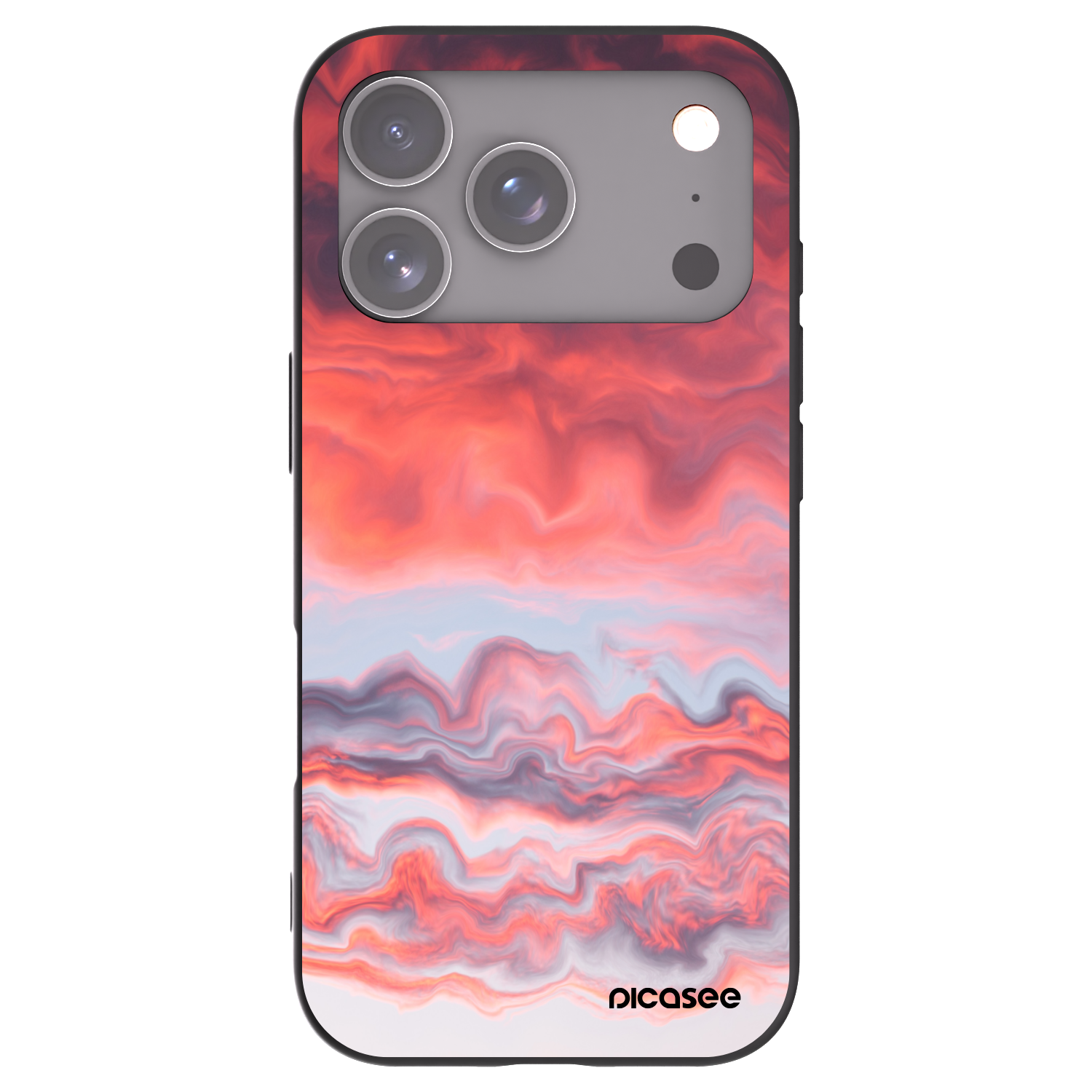 Picasee Μαύρη θήκη σιλικόνης για Apple iPhone 17 Pro - Sunset