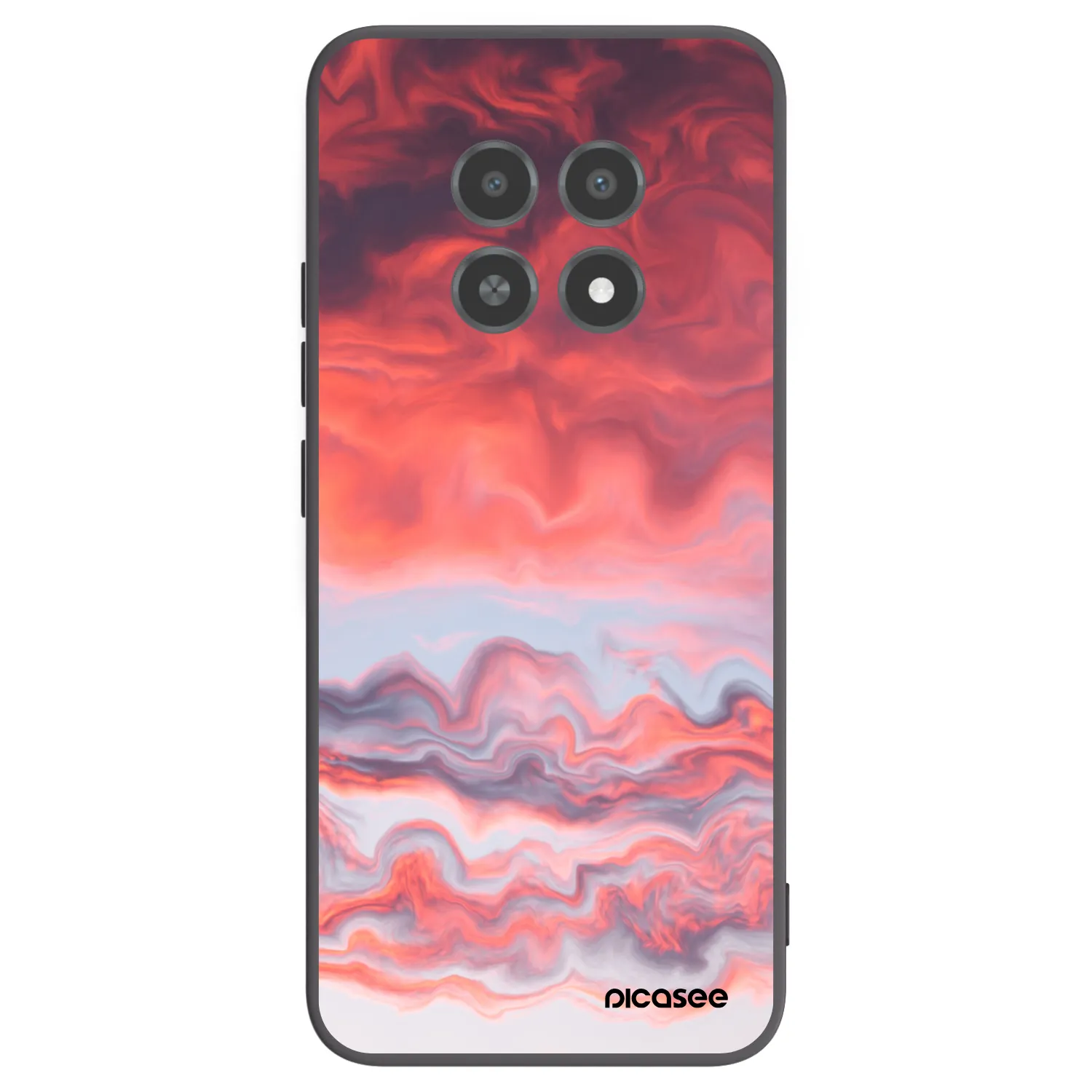 Picasee Μαύρη θήκη σιλικόνης για Realme 12X - Sunset
