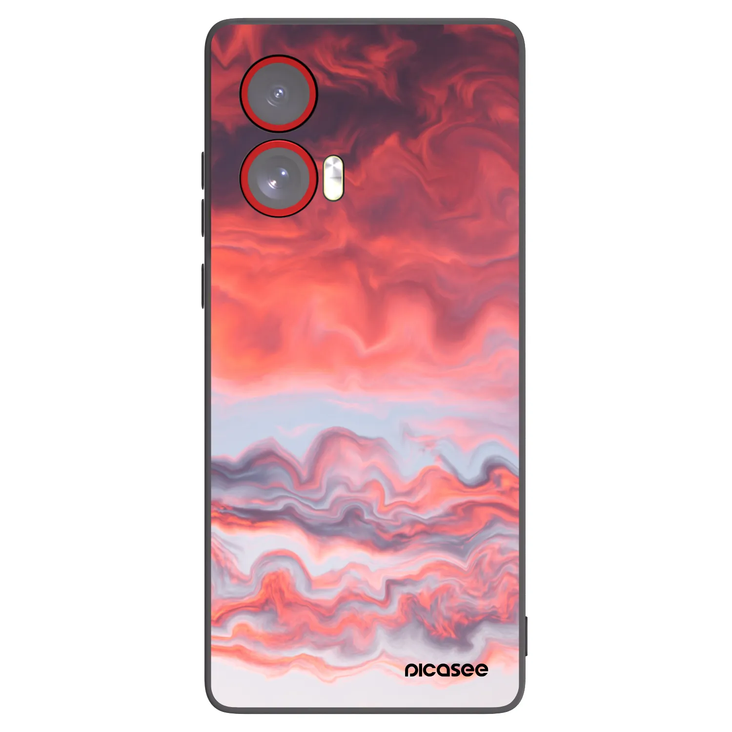 Picasee Μαύρη θήκη σιλικόνης για Motorola Edge 50 Fusion - Sunset