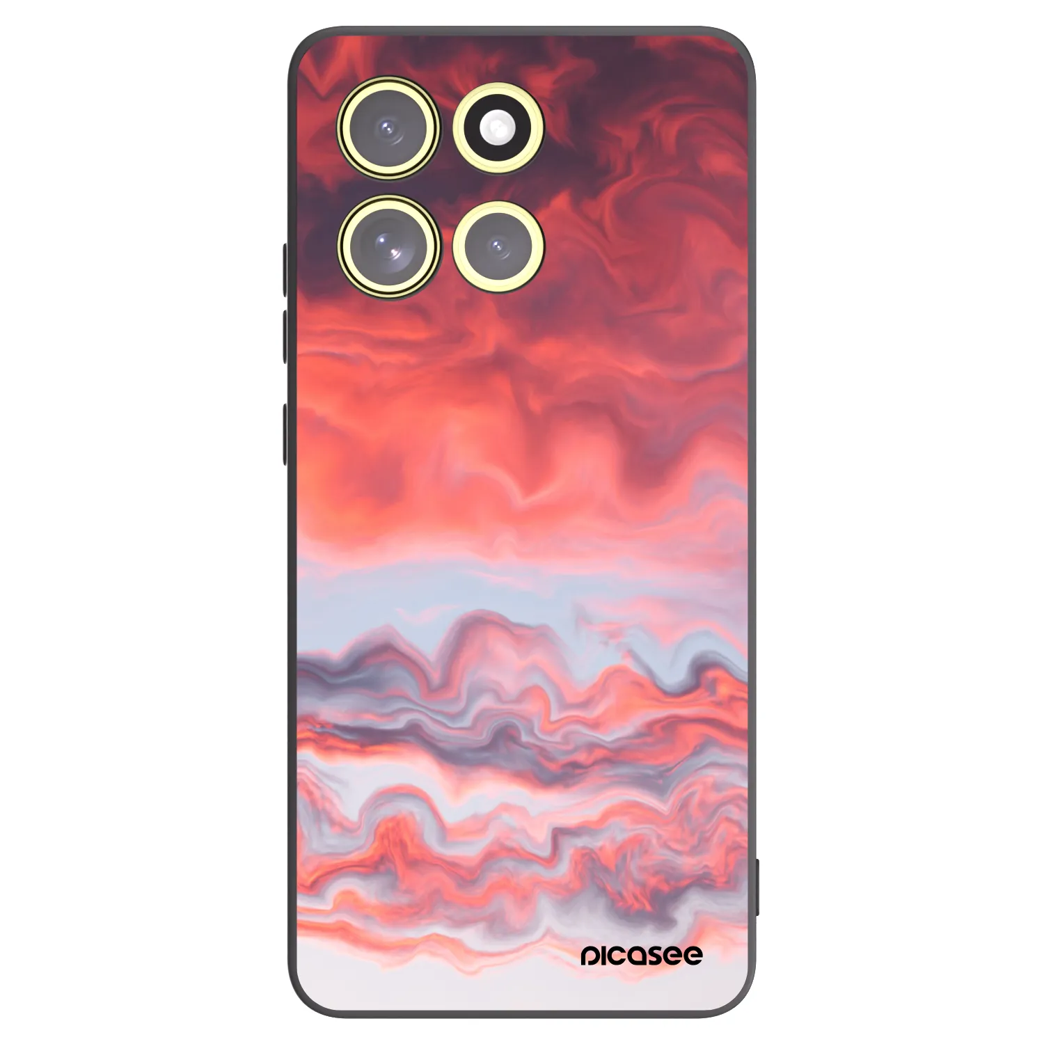 Picasee Μαύρη θήκη σιλικόνης για Motorola Moto G86 Power 5G - Sunset