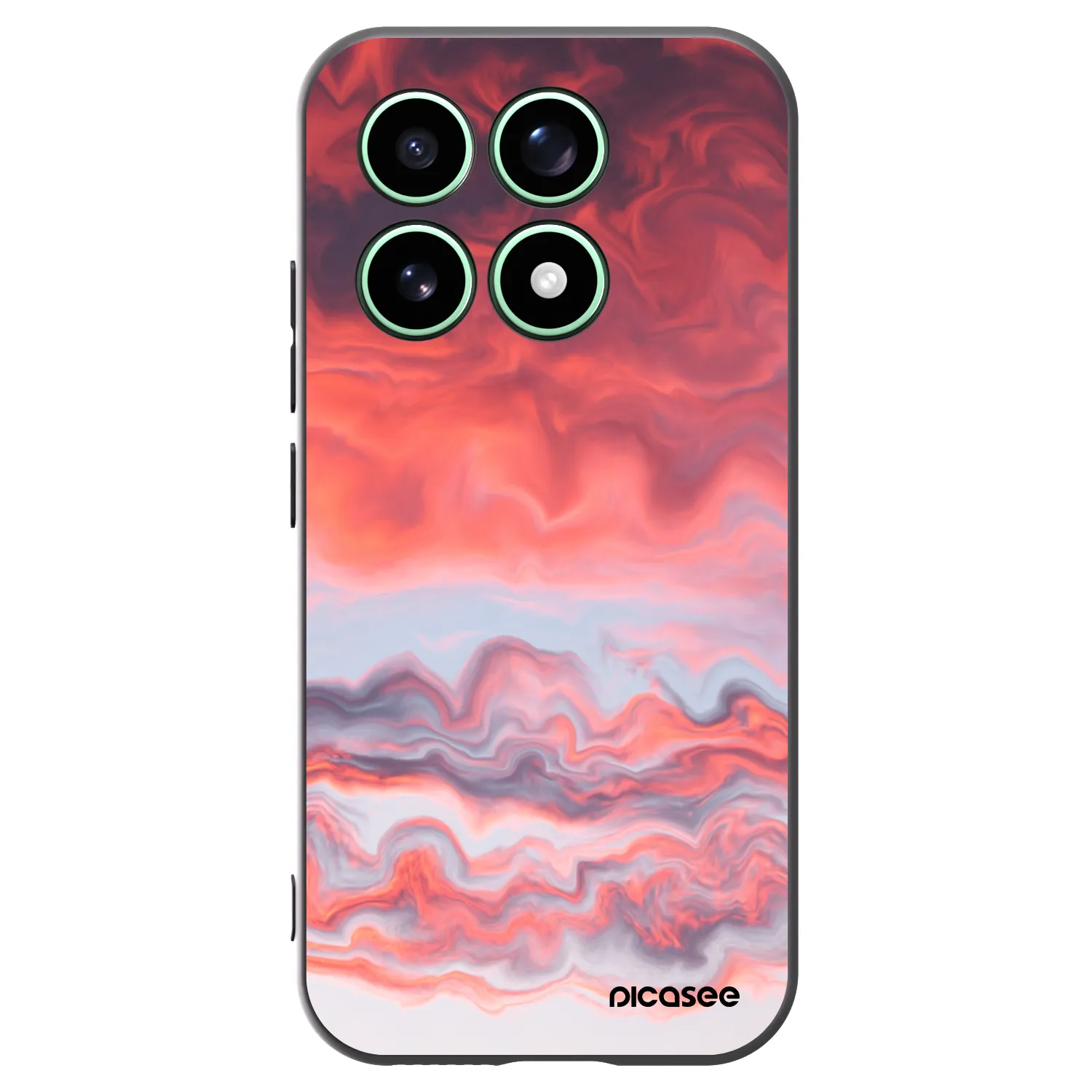 Picasee Μαύρη θήκη σιλικόνης για Xiaomi 17 - Sunset