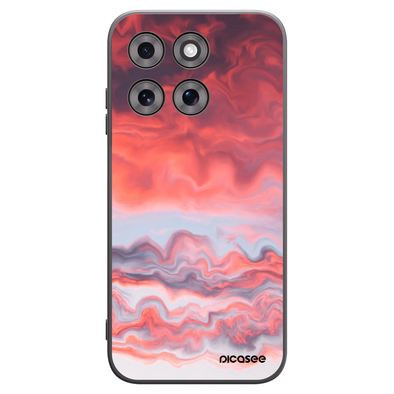 Picasee Μαύρη θήκη σιλικόνης για Motorola Moto G77 - Sunset