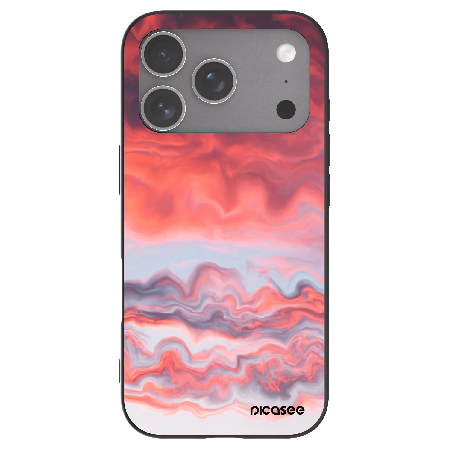 Picasee Μαύρη θήκη σιλικόνης για Apple iPhone 18 Pro - Sunset