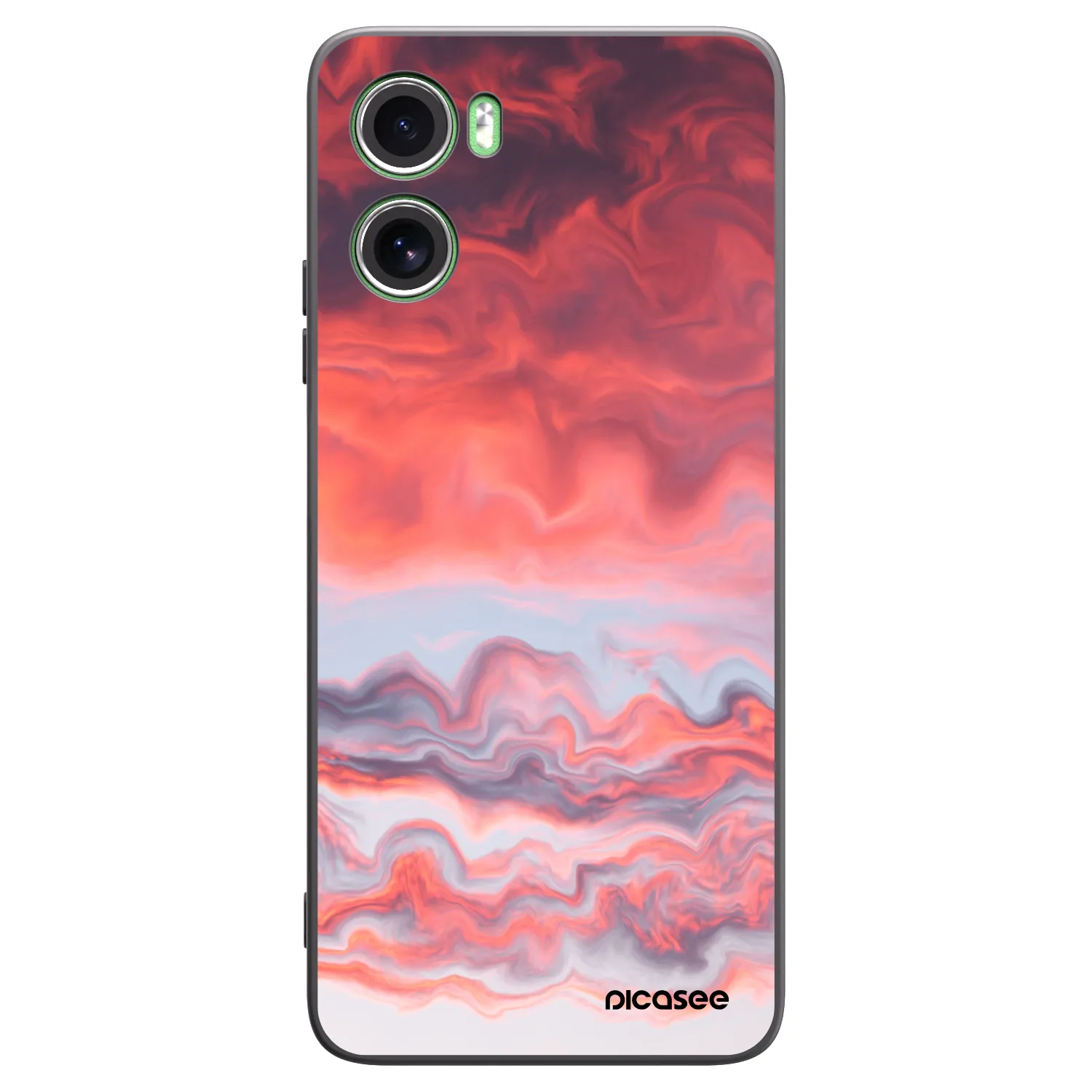 Picasee Μαύρη θήκη σιλικόνης για Motorola Moto G06 - Sunset