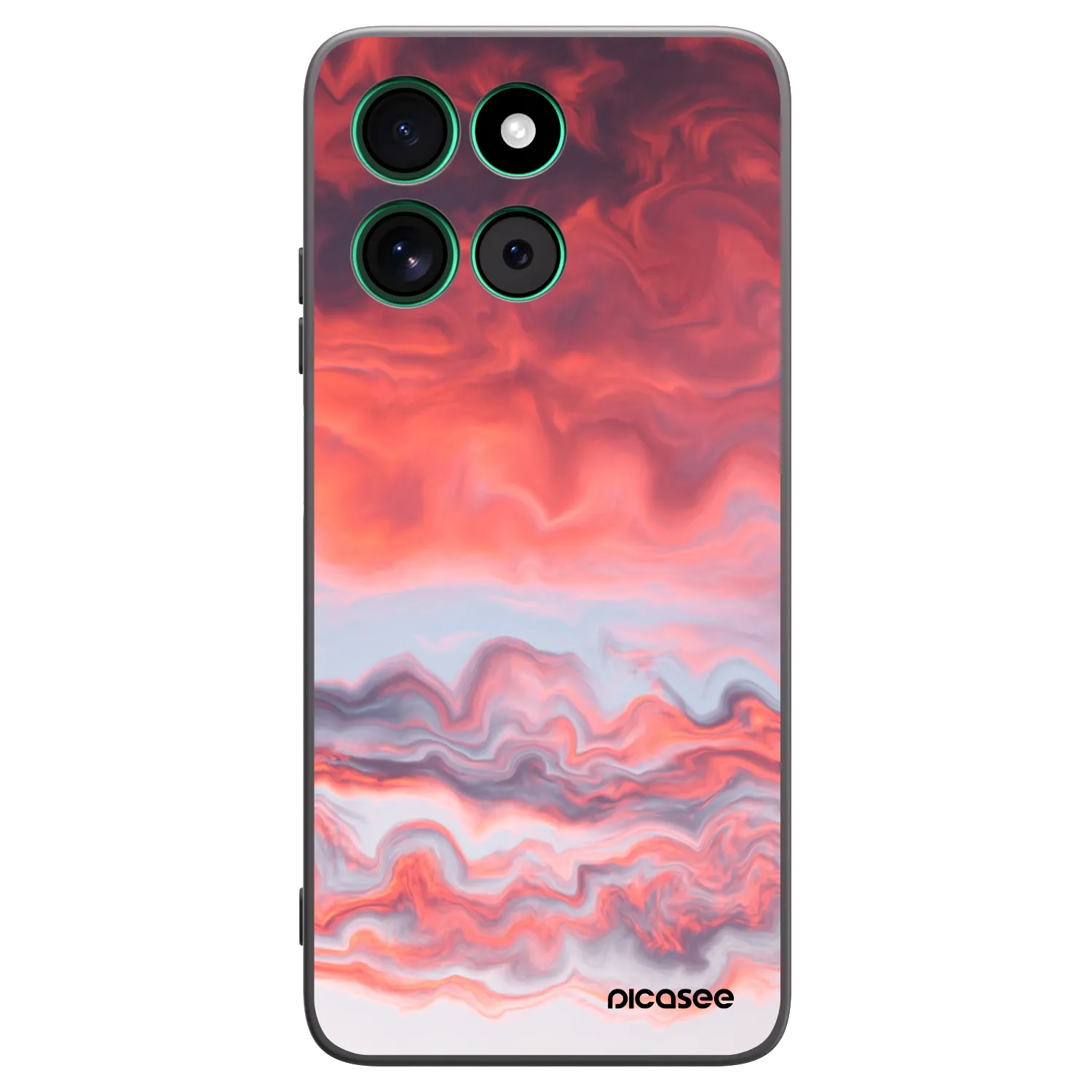 Picasee Μαύρη θήκη σιλικόνης για Motorola Moto G57 Power - Sunset