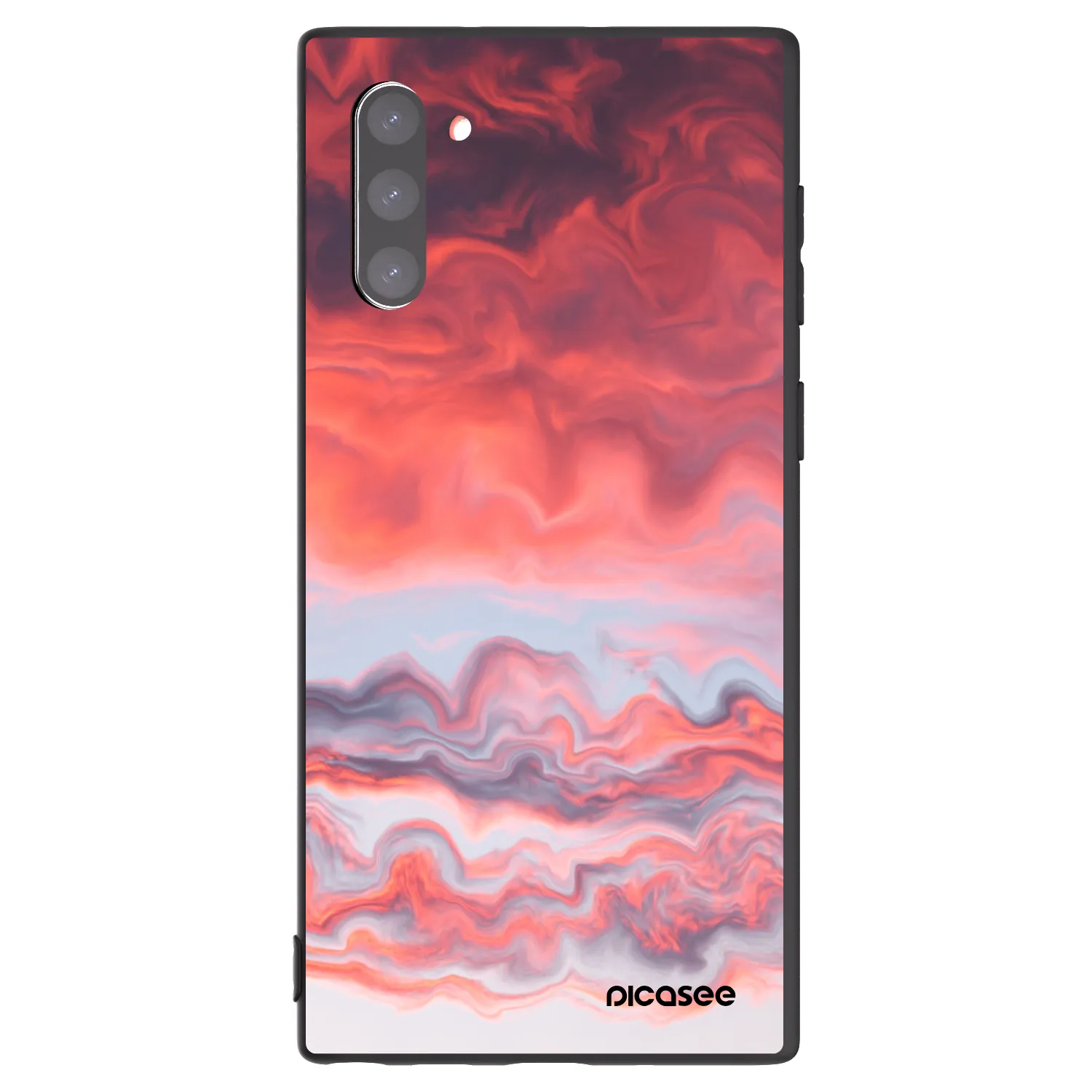 Picasee Μαύρη θήκη σιλικόνης για Samsung Galaxy Note 10 N970F - Sunset