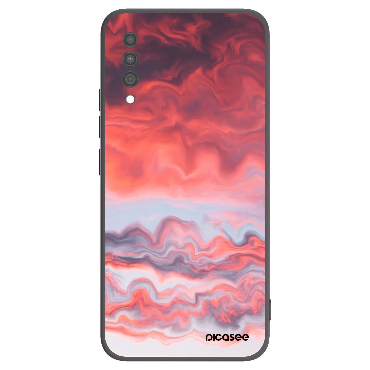 Picasee Μαύρη θήκη σιλικόνης για Samsung Galaxy A30s A307F - Sunset