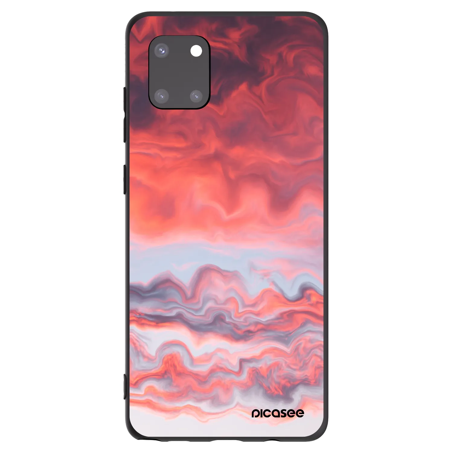 Picasee Μαύρη θήκη σιλικόνης για Samsung Galaxy Note 10 Lite N770F - Sunset