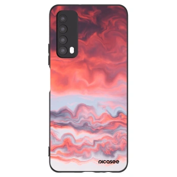 Picasee Μαύρη θήκη σιλικόνης για Huawei P Smart 2021 - Sunset