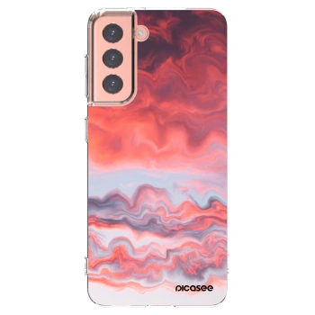 Picasee διαφανής θήκη σιλικόνης Samsung Galaxy S21 5G G991B - Sunset