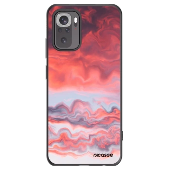 Picasee Μαύρη θήκη σιλικόνης για Xiaomi Redmi Note 10 - Sunset