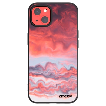 Picasee Μαύρη θήκη σιλικόνης για Apple iPhone 13 - Sunset