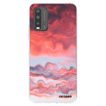 Picasee Μαύρη θήκη σιλικόνης για Xiaomi Redmi 9T - Sunset