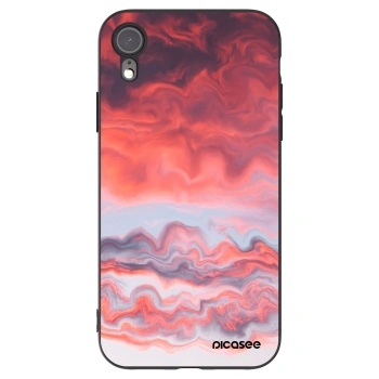 Picasee Μαύρη θήκη σιλικόνης για Apple iPhone XR - Sunset