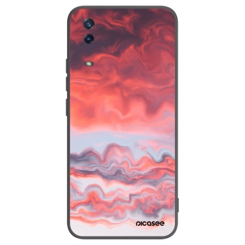 Picasee Μαύρη θήκη σιλικόνης για Vivo Y11s - Sunset