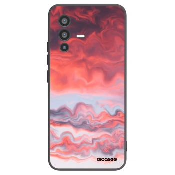 Picasee Μαύρη θήκη σιλικόνης για Vivo V23 5G - Sunset