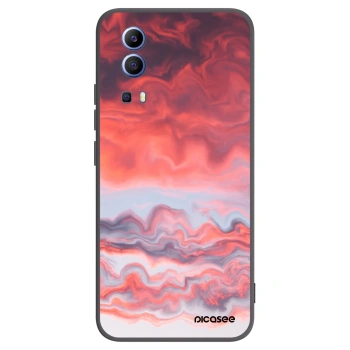 Picasee Μαύρη θήκη σιλικόνης για Vivo Y52 5G - Sunset