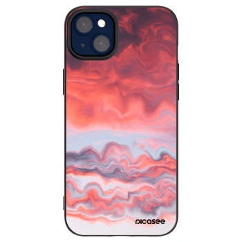 Picasee Μαύρη θήκη σιλικόνης για Apple iPhone 14 Plus - Sunset