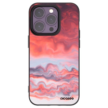 Picasee Μαύρη θήκη σιλικόνης για Apple iPhone 14 Pro - Sunset