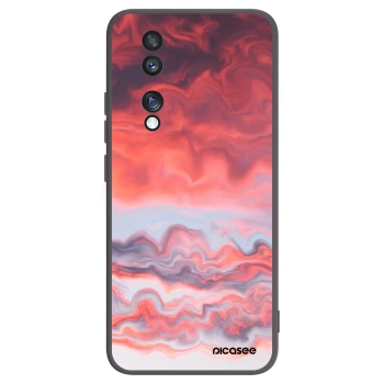 Picasee Μαύρη θήκη σιλικόνης για Honor 70 - Sunset