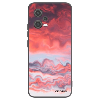 Picasee Μαύρη θήκη σιλικόνης για Xiaomi Poco X5 - Sunset