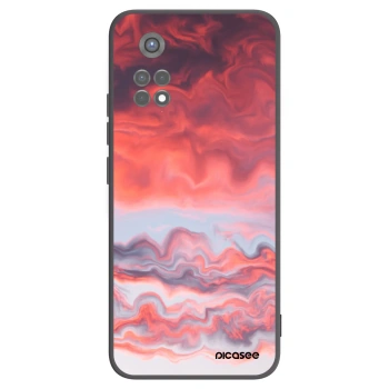 Picasee Μαύρη θήκη σιλικόνης για Xiaomi Redmi Note 11S 5G - Sunset