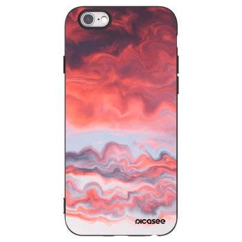 Picasee Μαύρη θήκη σιλικόνης για Apple iPhone 6/6S - Sunset