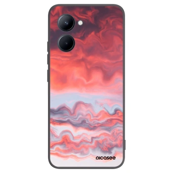 Picasee Μαύρη θήκη σιλικόνης για Realme C33 (2023) - Sunset