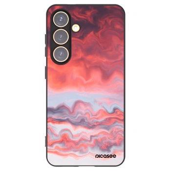 Picasee Μαύρη θήκη σιλικόνης για Samsung Galaxy S24 S921B 5G - Sunset
