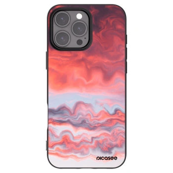 Picasee Μαύρη θήκη σιλικόνης για Apple iPhone 16 Pro Max - Sunset