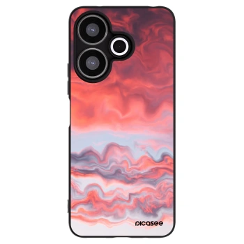 Picasee Μαύρη θήκη σιλικόνης για Xiaomi Redmi 13 4G - Sunset