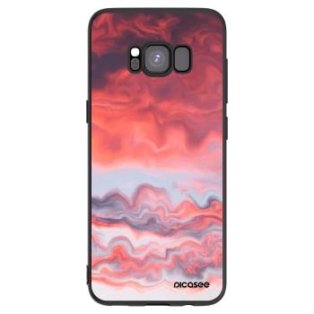 Picasee Μαύρη θήκη σιλικόνης για Samsung Galaxy S8 G950F - Sunset