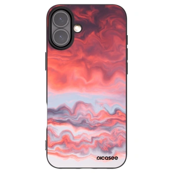 Picasee Μαύρη θήκη σιλικόνης για Apple iPhone 16 Plus - Sunset