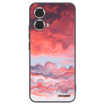 Picasee Μαύρη θήκη σιλικόνης για Motorola Moto G85 - Sunset