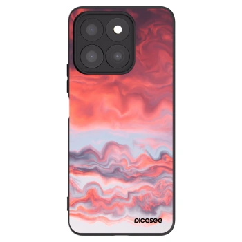 Picasee Μαύρη θήκη σιλικόνης για Honor X8c - Sunset