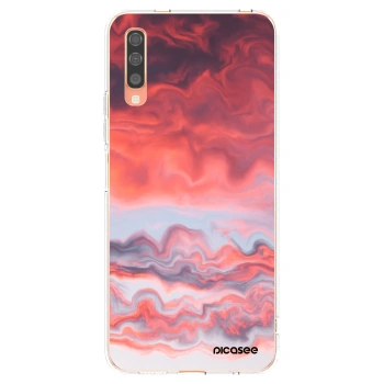 Picasee διαφανής θήκη σιλικόνης Samsung Galaxy A70 A705F - Sunset