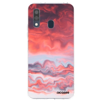 Picasee διαφανής θήκη σιλικόνης Samsung Galaxy A40 A405F - Sunset