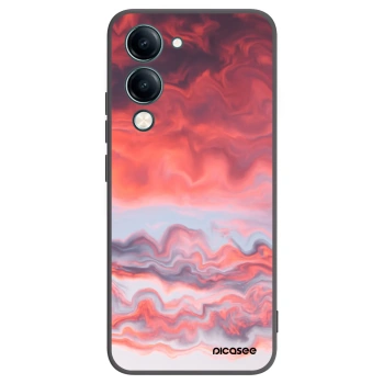 Picasee Μαύρη θήκη σιλικόνης για Vivo Y29s 5G - Sunset