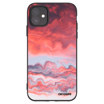 Picasee Μαύρη θήκη σιλικόνης για Apple iPhone 11 - Sunset