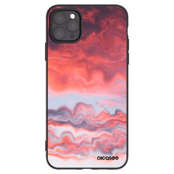 Picasee Μαύρη θήκη σιλικόνης για Apple iPhone 11 Pro Max - Sunset