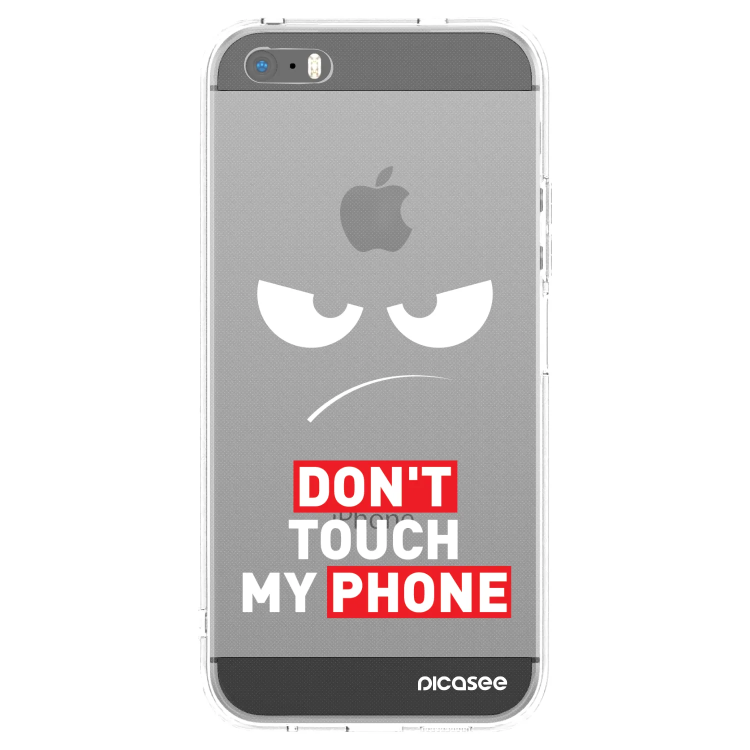Picasee διαφανής θήκη σιλικόνης Apple iPhone 5/5S/SE - Angry Eyes - Transparent